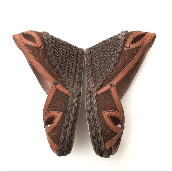 Ted Baker Cut Out Peep Toe Wedge Espadrilles - Picture 5 of 7